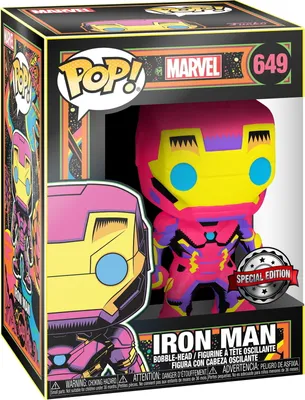 Produktbild von Actionfiguren Funko POP! MARVEL BLACK LIGHT IRONMAN