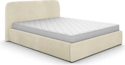 Produktbild von Polsterbett Jimi 160x200 mit Bettkasten ohne Matratze beige - Monolith 04
