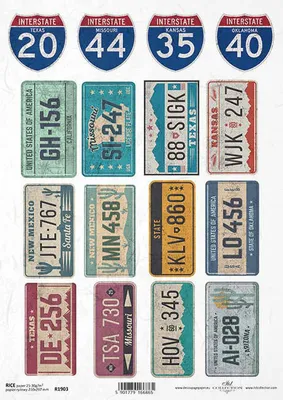 Produktbild von ITD Reispapier Decoupage Bastelpapier Serviettentechnik, R1903 Registrierungen