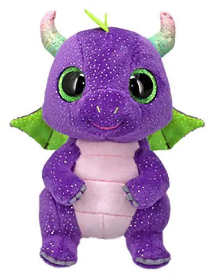 Image de Ty Beanie Boo Daphne Purple Dino, 15cm