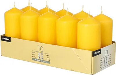Produktbild von 3960 Stumpenkerzen Ø 40 mm · 90 mm goldgelb