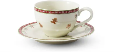 Produktbild von Tasse und Untertasse, Weihnachtsporzellan, Lebkuchen, 0,20 l, Leander