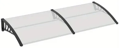 Imagen del producto de Cubierta transparente de policarbonato con marco de aluminio – 75x195 cm. Resistente a la intemperie