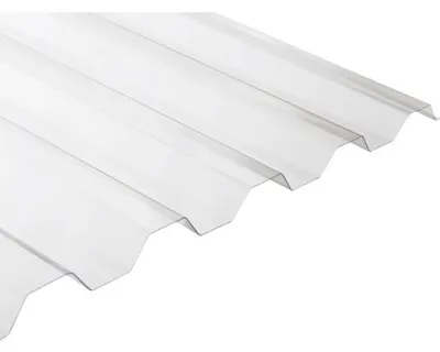 Produktbild von Gutta Polycarbonat Wellplatte Trapez 76/18 klar 2500 x 1040 x 0,8 mm