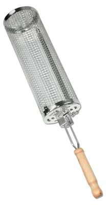 Produktbild von BBQ Grillkorb mit Holzgriff 49,5 x 9,5 cm