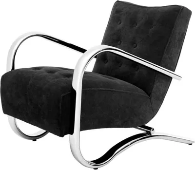 Produktbild von Casa Padrino Luxus Sessel Schwarz 64 x 82 x H. 75 cm - Designer Möbel