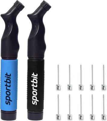 Produktbild von Ballonpumpe Duopack, blau und schwarz, kompakt, für Sportbälle