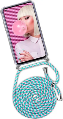 Produktbild von TWIST-Case + TWIST-Cord für Samsung Galaxy A21s, Farbe:Bubblegum (Silber)