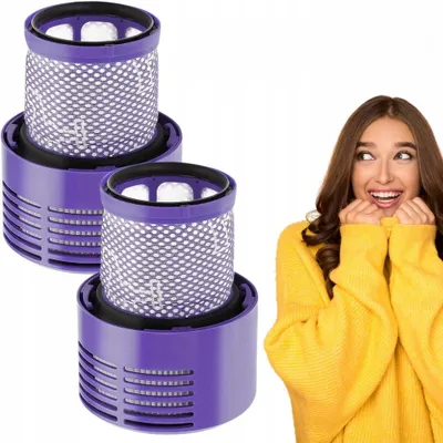 Imagen del producto de Filtros de repuesto HEPA para aspiradora Dyson Cyclone V10 - 2 unidades - Lavables - Para aspiradoras inalámbricas
