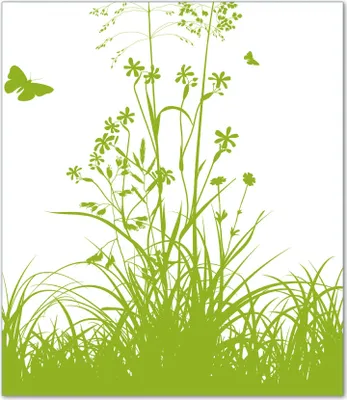 Produktbild von Wallario Herdabdeckplatte aus Glas, Größe 52 x 60 cm 1-teilig, Motiv Grüne Sommerwiese