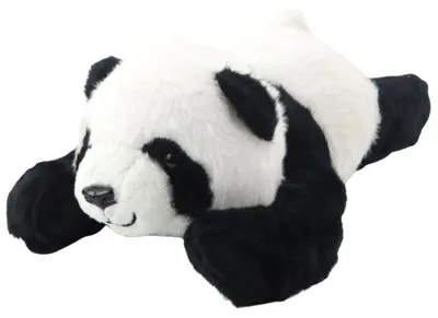 Immagine prodotto di Mascotte di peluche Abbracci Panda sdraiato bianco e nero 30Cm