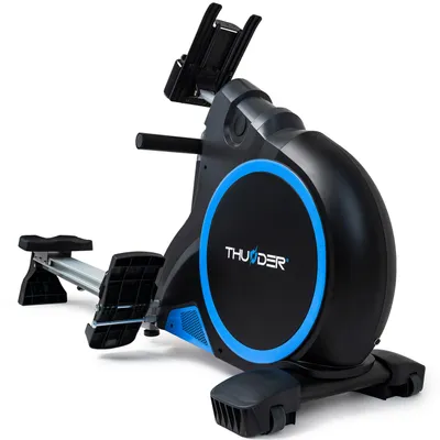 Obrázok produktu pre Ergometer veslovací trenažér - THUNDER - ARGO - elektromagnetický odpor 16 úrovní - skladací - Bluetooth - do 150 kg
