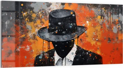 Produktbild von DEQORI Glasbild Echtglas 100x50 cm 'Anonyme Ausstrahlung' Wandbild Bild modern Deko