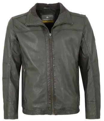 Produktbild von Redpoint - Herren Lederjacke Lammnappa grau : 50