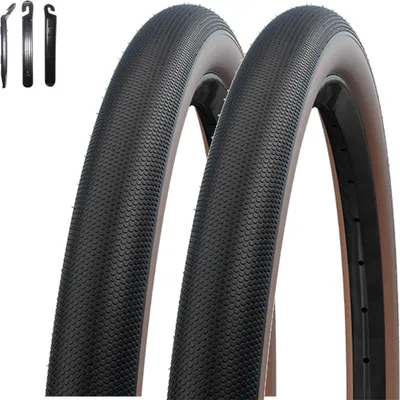 Immagine prodotto di 2 pneumatici Schwalbe TLE E-25 G-One Speed Performance Race, misura 27,5 x 2,00 (50-584), colore bronzo, inclusi levagomme