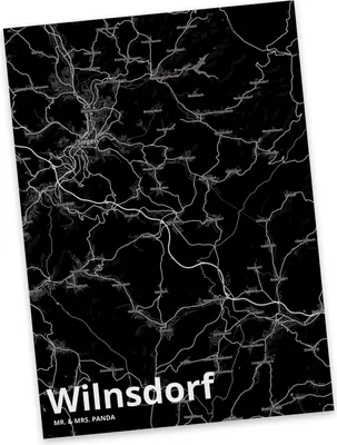 Produktbild von Mr. & Mrs. Panda Postkarte Wilnsdorf - Geschenk, Grußkarte, bildkarte, Stadt, Ansichtskarten, Postkarten, Dorf Karte Landkarte Map Stadtplan, Ansichtskarte