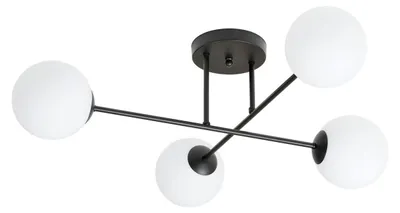 Imagen del producto de Lámpara de techo ROMA en acero  mate y cristal