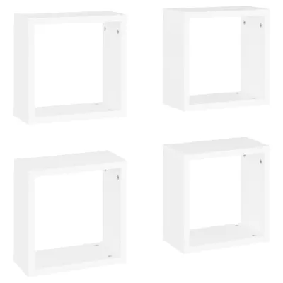 Image de vidaXL Étagères cubes 4 pcs. Blanc 30x15x30 cm - Etagères murales