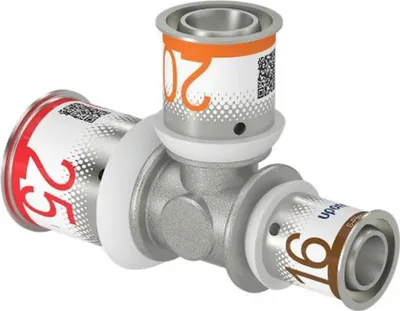 Zdjęcie produktu dla Uponor T-Stück S-Press PLUS reduziert aus Messing, verzinnt 25x20x16mm