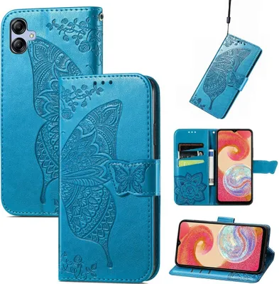 Produktbild von König Design Hülle kompatibel mit Kunstleder Handyhülle - Handy Case Blau