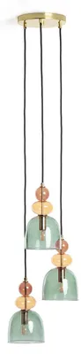 Produktbild von Pendelleuchte Metall und Glas Tri Baudelaire Grün