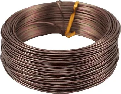 Produktbild von Draht für Dekoration TANEA, braun lackiert, 60m, Ø2mm - Aluminiumdraht