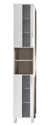 Obrázek produktu pro Vysoká koupelnová skříňka Rootz – úložné řešení do koupelny – moderní organizér do koupelny – koupelnová skříňka – dubové provedení – 33 x 191 x 31 cm