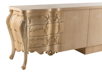 Zdjęcie produktu dla Elegancka brązowa drewniana konsola w nowoczesnym stylu
