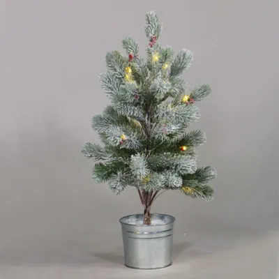 Immagine prodotto di ACA Lighting Snow Pine 28 WW LED IP20 3xAA 55cm diametro 12,5cm X1028114