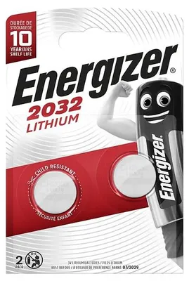 Image de Piles bouton Energizer Lithium 2032, pack de 2