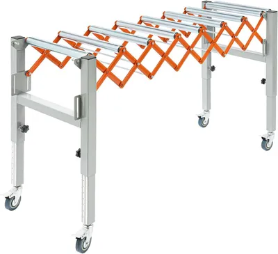 Produktbild von Rollentisch mit verstellbaren Förderrollen 130 x 44 x 80 cm Tragfähigkeit 50 kg aus Metall