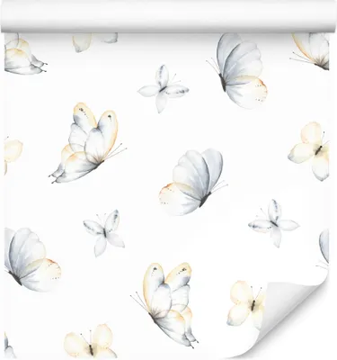 Obrázok produktu pre 10m VLIES WALLPAPER rolka škôlka motýle obloha akvarel XXL