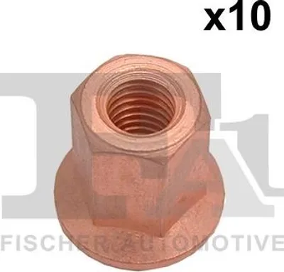 Produktbild von Mutter M8x1,25 Gewinde SW 13 mm, 10 Stück