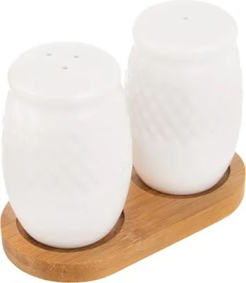 Image de Set sel et poivre, pot à épices, récipients pour sel et poivre, support