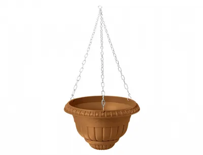 Image de Jardinière suspendue en plastique MILANO terre cuite d30x16cm