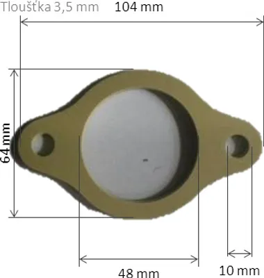 A product with measurements indicated by lines and text.