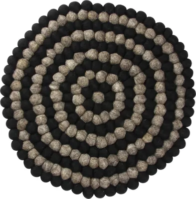 Produktbild von Filzuntersetzer - Filzmatte - Untersetzer - schwarz - rund - ca. 40 cm