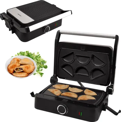 Produktbild von Syntrox Germany Mini Empanada Maker 1000W stufenlos Edelstahl schwarz