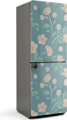 Zdjęcie produktu dla Pastelowy wzór kwiatowy - Magnetyczna osłona lodówki - Magnetyczna folia dekoracyjna do kuchni - Magnetyczna dekoracja lodówki - Samoprzylepna tablica magnetyczna - Folia magnetyczna na drzwi lodówki - 70x190 cm