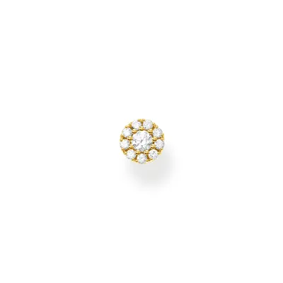 Produktbild von Thomas Sabo H2141-414-14 Ohrstecker Einzel Weiße Steine Gold Vergoldet