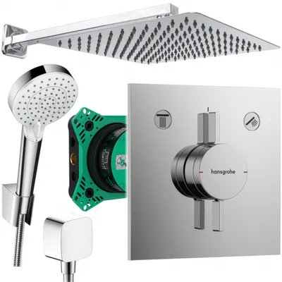 Produktbild von Hansgrohe und Jowi Duscharmatur Unterputz Duschsystem mit Kopfbrause, DuoTurn E Duscharmatur