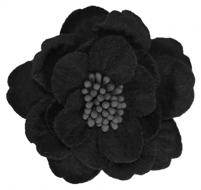 2 Textilblüten Blume dekorative Blüte mit Staubblättern schwarz