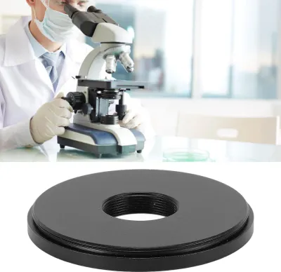Produktbild von Mikroskop-Objektiv-Adapterring, Aluminiumlegierung, RMS-Gewinde für Kamerazubehör, 58 mm