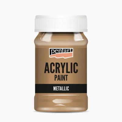 Produktbild von PENTART Acrylfarbe Metallic, 100 ml, Bronze
