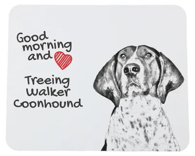 Produktbild von Treeing Walker Coonhound - Mauspad mit Druck, personalisiertes Mauspad mit Hund, einzigartiges Gadget für Büroangestellte von Art-Dog.