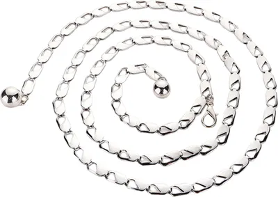 Produktbild von Kettengürtel für Damen, metallischer Taillengürtel, verstellbar, geometrische Gürtelkette, goldene dünne Kettengürtel, vielseitiges Sommerkleid-Accessoire