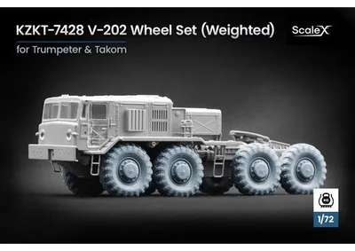 Produktbild von Scale X SCX-WM72011W KZKT-7428 V-202 wheel set (Weighted) 1:72