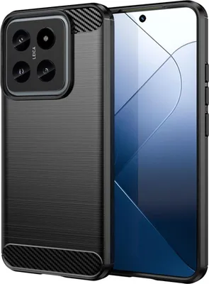 Produktbild von Hülle für Xiaomi 14 Handy Silikon Case Bumper Cover Schutzhülle Carbonfarben
