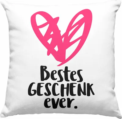 Produktbild von Trendation - Lustige Deko-Kissen mit Füllung 40x40 für Frauen mit Spruch Geschenkidee Schwester Mama Tante  Deko-Kissen mit Füllung 40x40 Wichtelgeschenk (Grau)