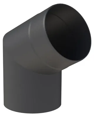 Produktbild von Jeremias Ofenrohr/Winkel 60° ohne Reinigungsöffnung | schwarz | Ø150mm